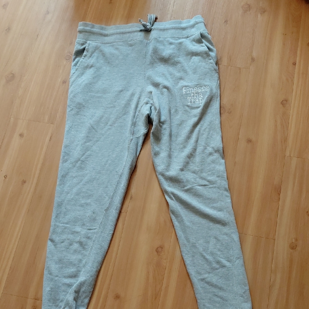 Gray Jogger Sweatpants For Adults 3XL ,(Finesse Tha Trap)